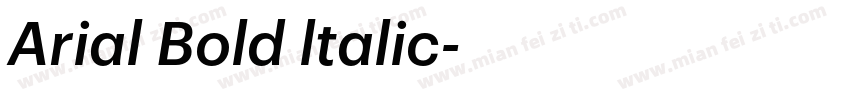 Arial Bold ltalic字体转换